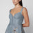 Momentum blue floral silk and linen mini dress