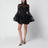 Valiant Black Silk Organza Mini Dress