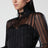 Valiant Black Silk Organza Mini Dress