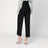 Black wool-blend trousers