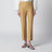 Beige ankle-length trousers in viscose blend