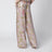 Sequin trousers with floral pattern