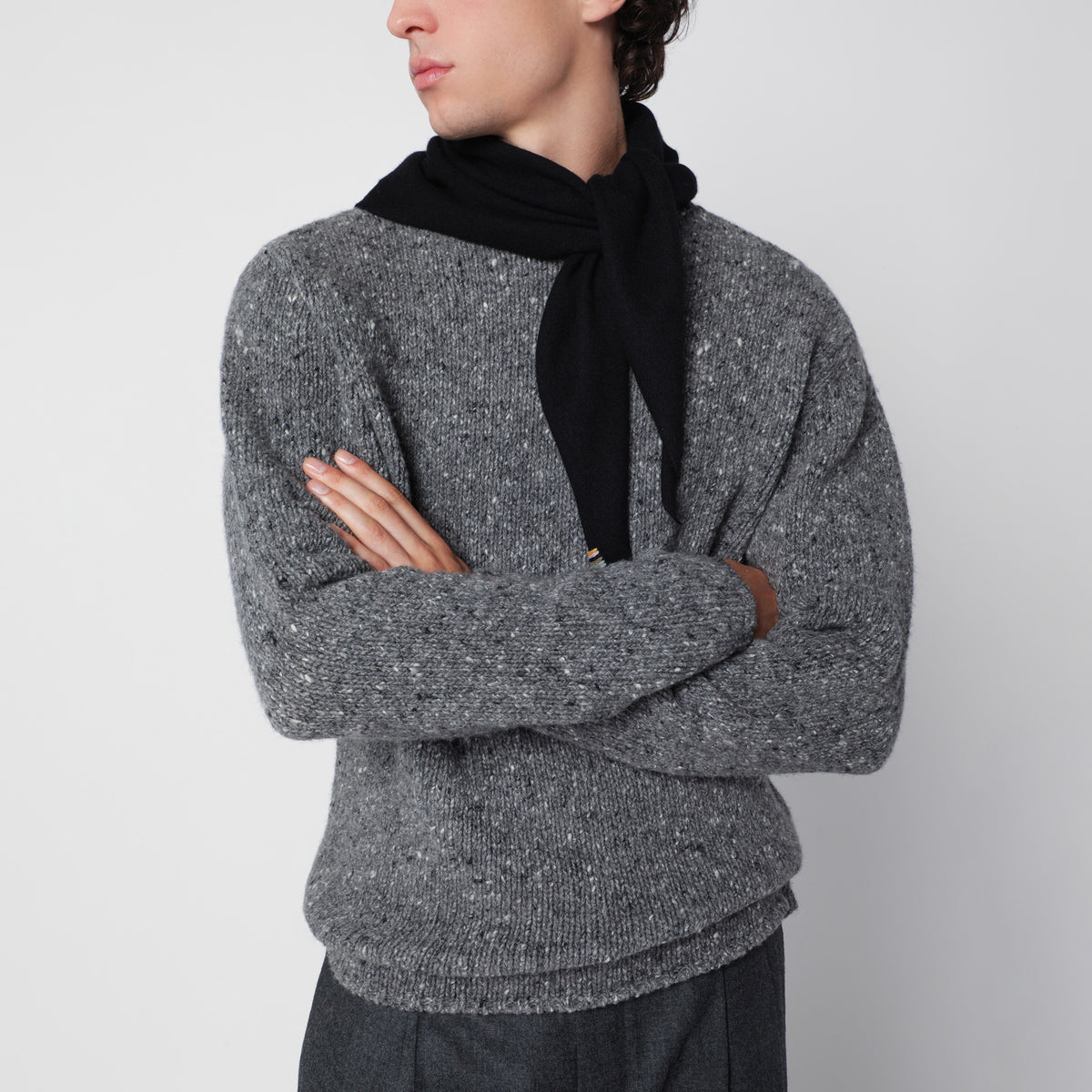 Black N°35 Bandana in cashmere