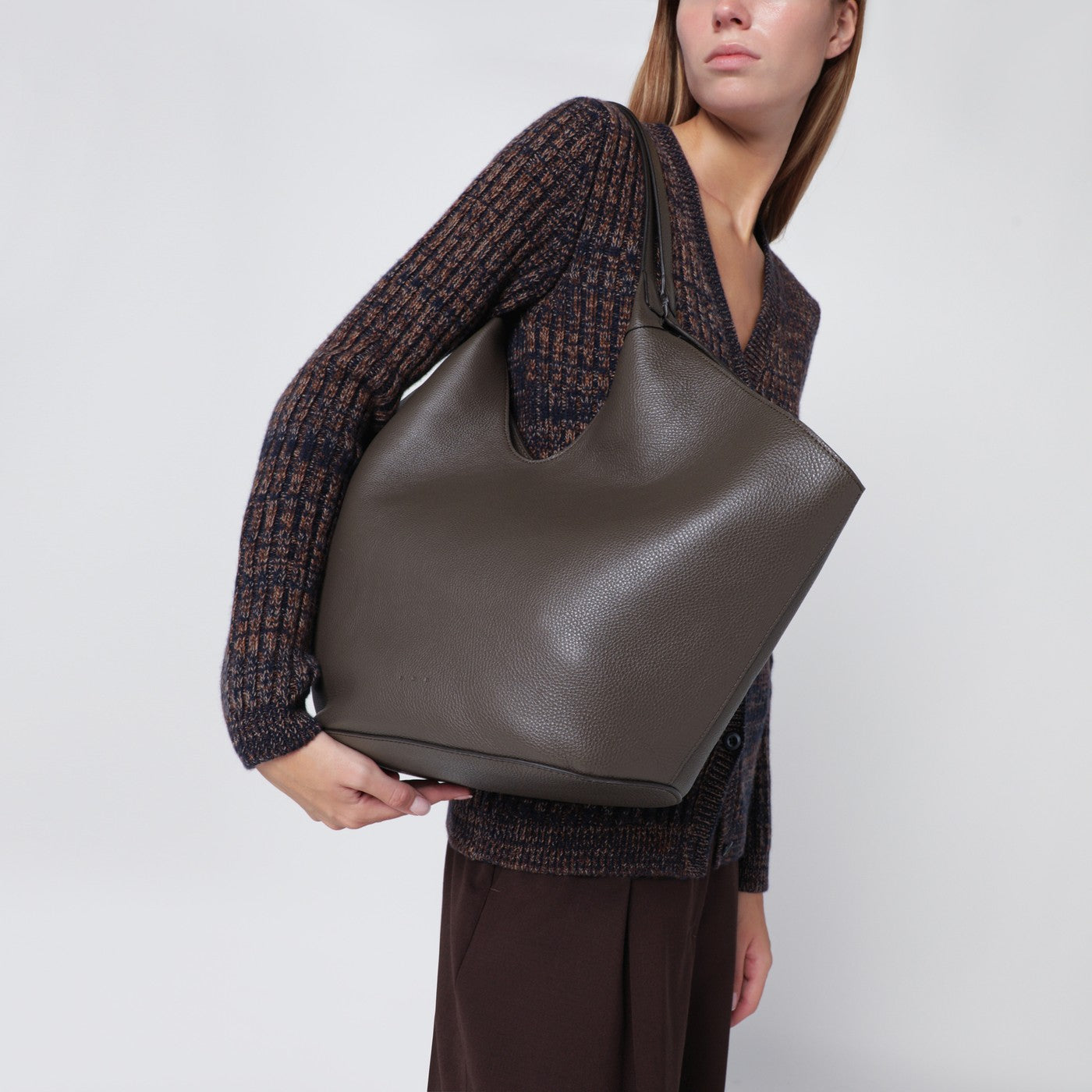Sac fantôme en cuir noisette