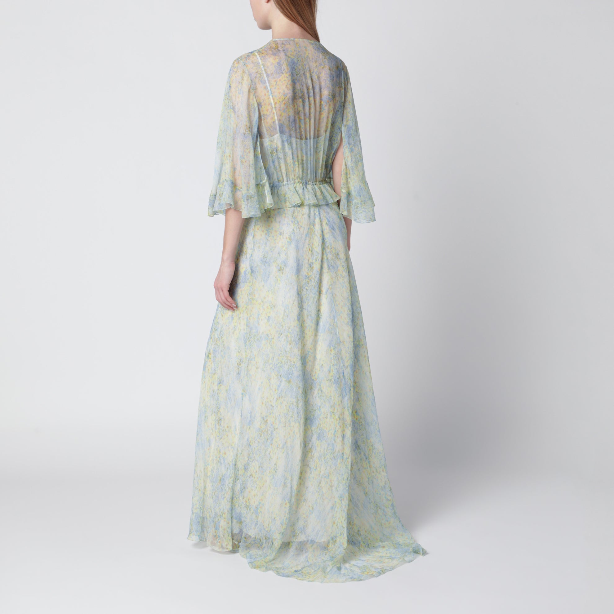 Long dress with floral pattern