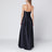 Blaues Abendkleid aus Seiden-Mikado-Mix