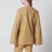 Veste croisée beige ocre en soie