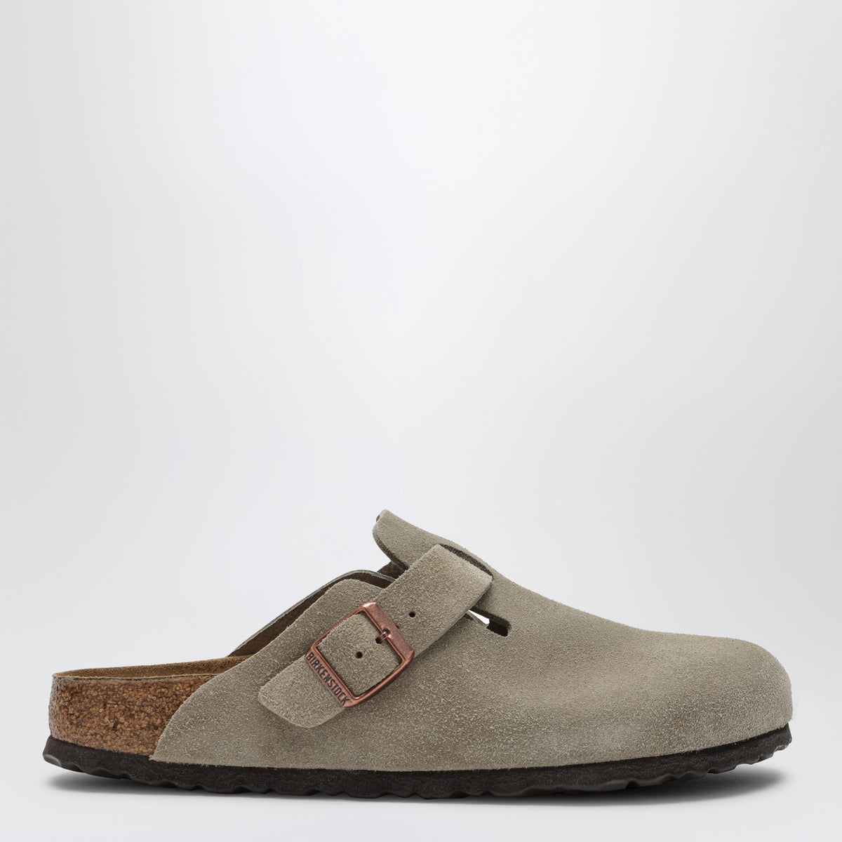 Sabots Boston taupe en daim