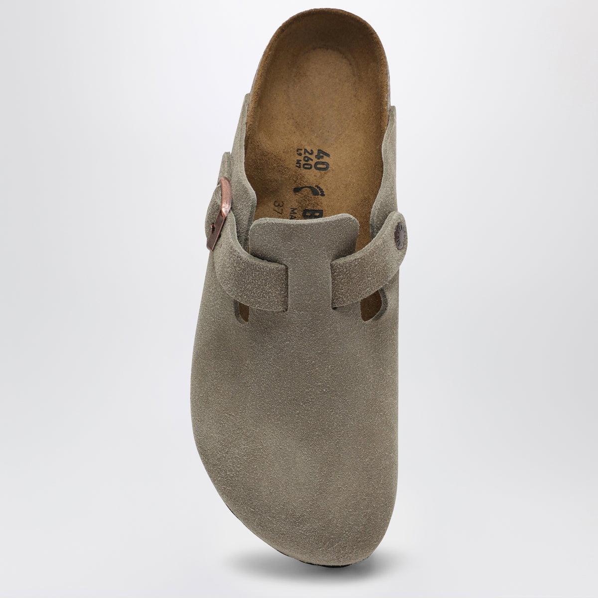 Sabots Boston taupe en daim