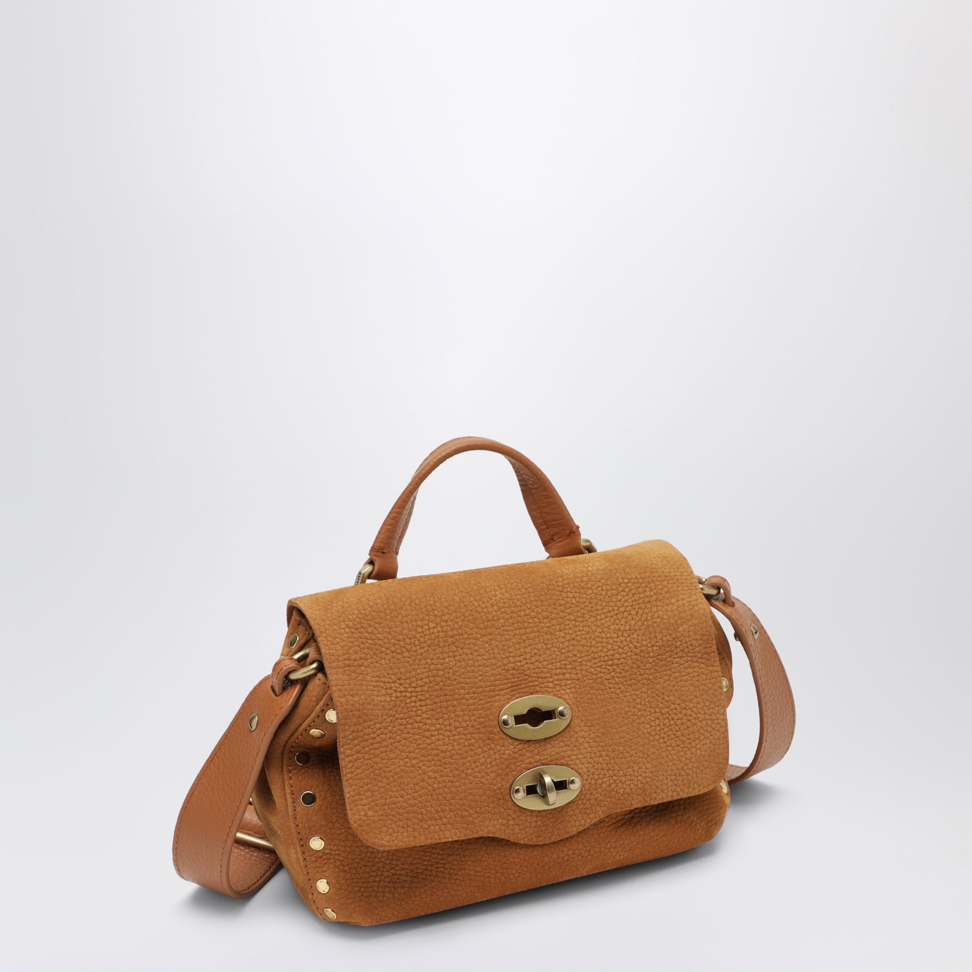 Postina Baby Tasche aus Nubukleder in Brandy