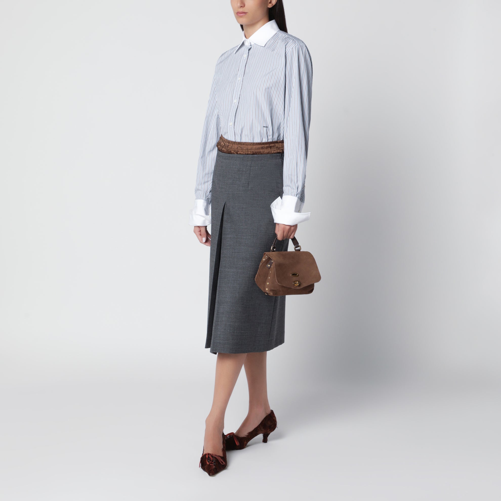 Sac Postina Baby en nubuck marron