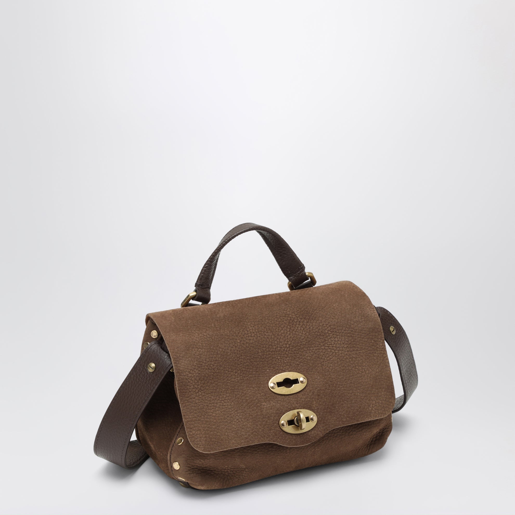 Sac Postina Baby en nubuck marron