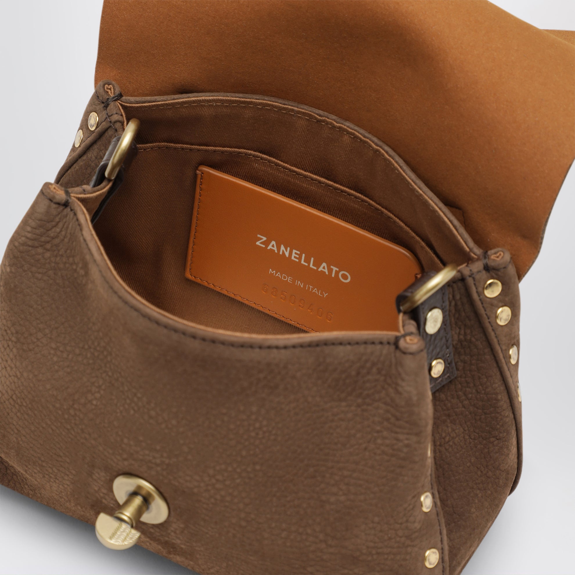 Sac Postina Baby en nubuck marron