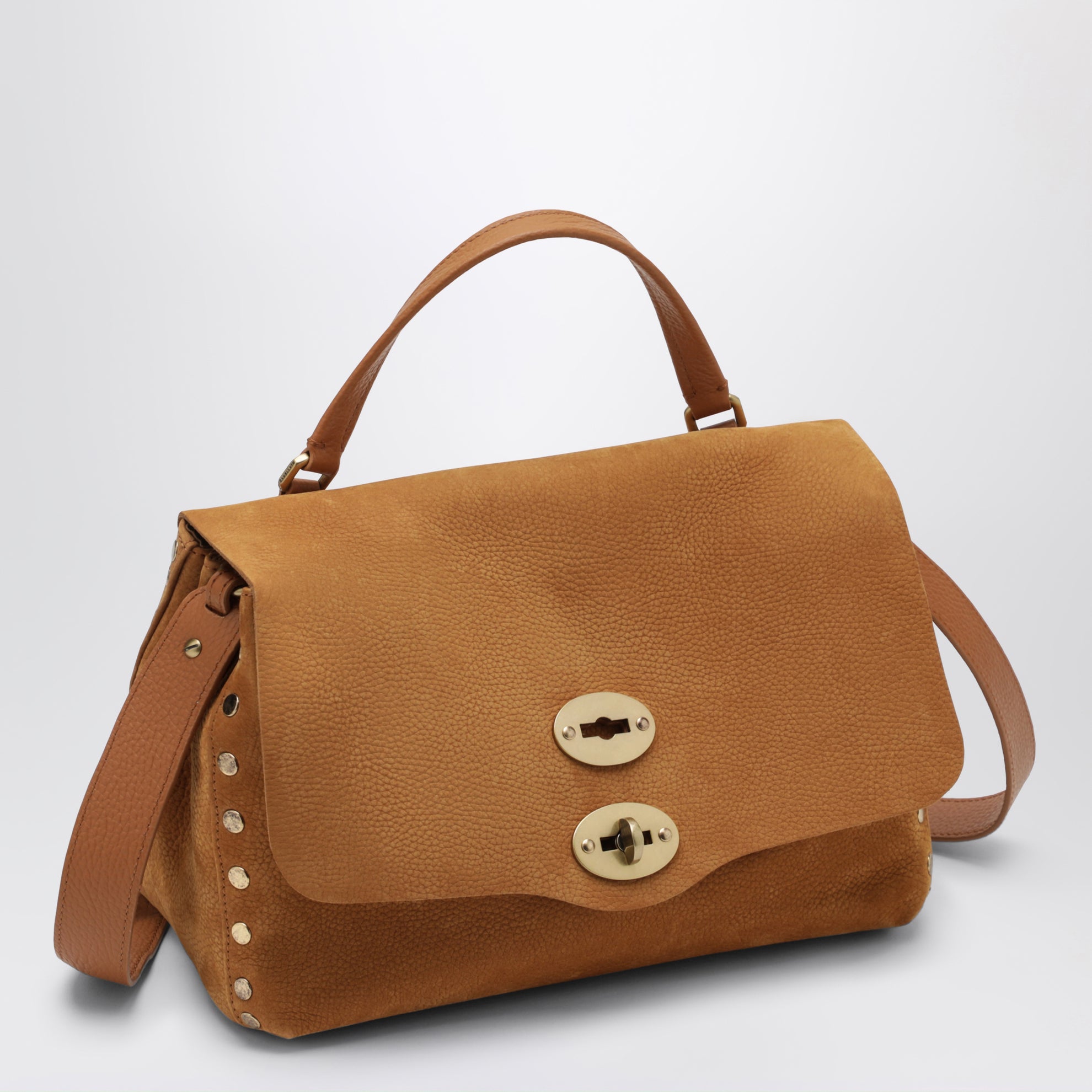 Small Postina bag in Brandy nubuck