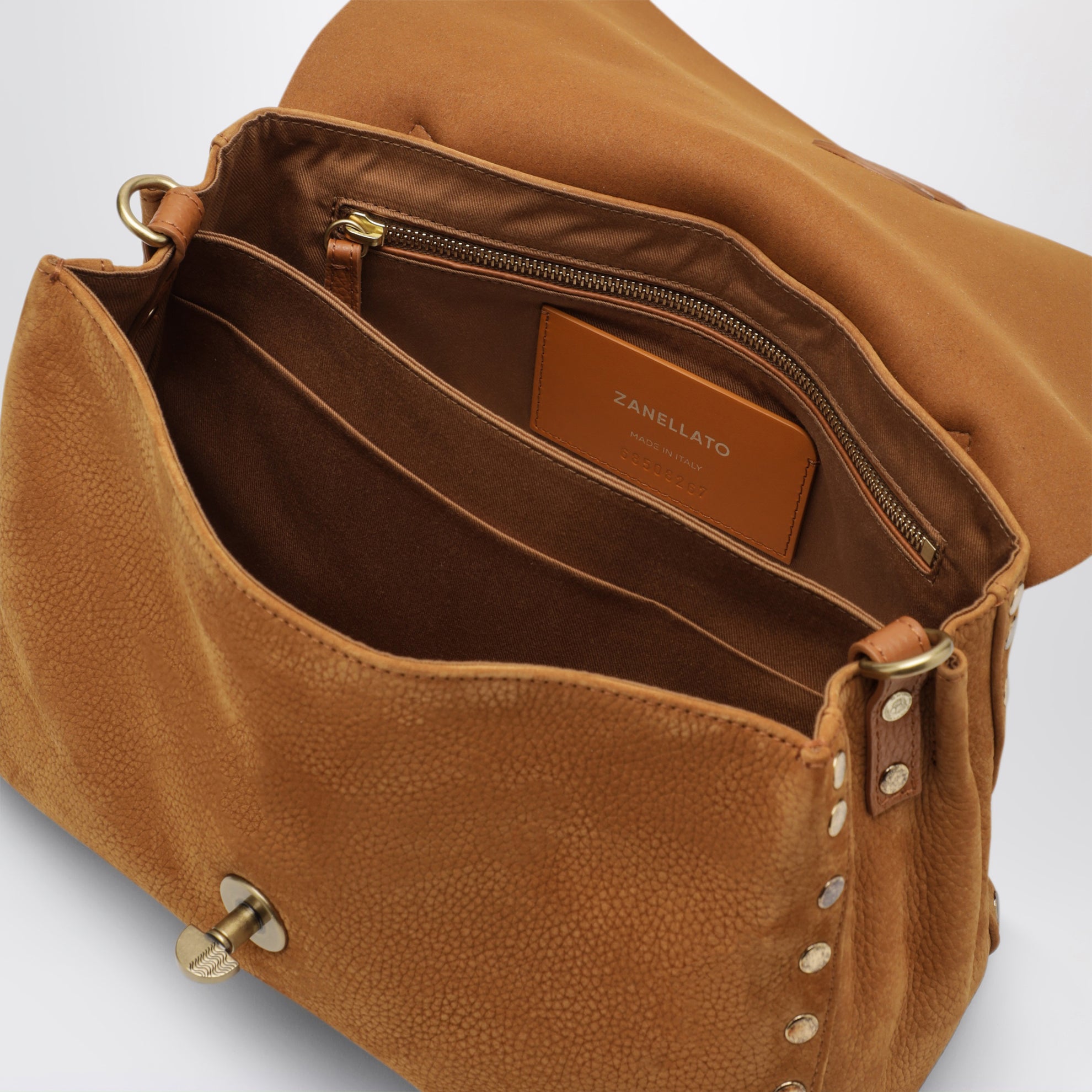 Small Postina bag in Brandy nubuck
