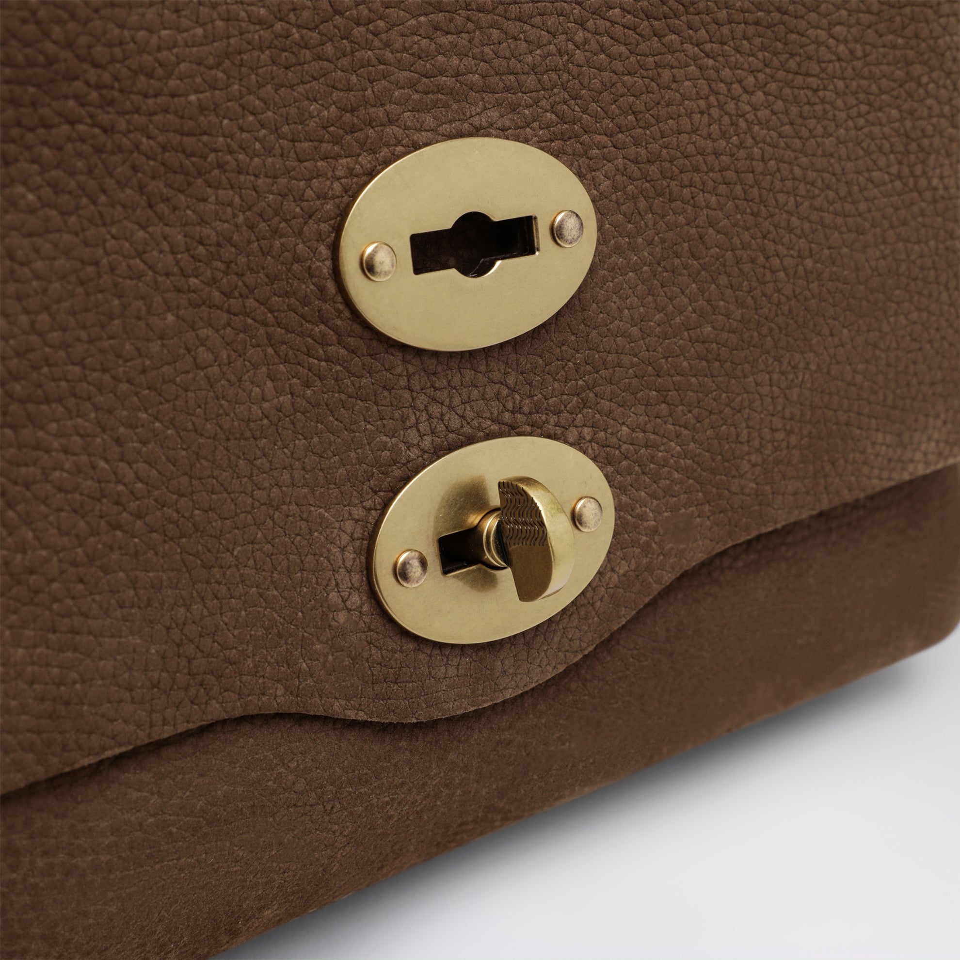 Borsa Postina piccola marrone in nabuk