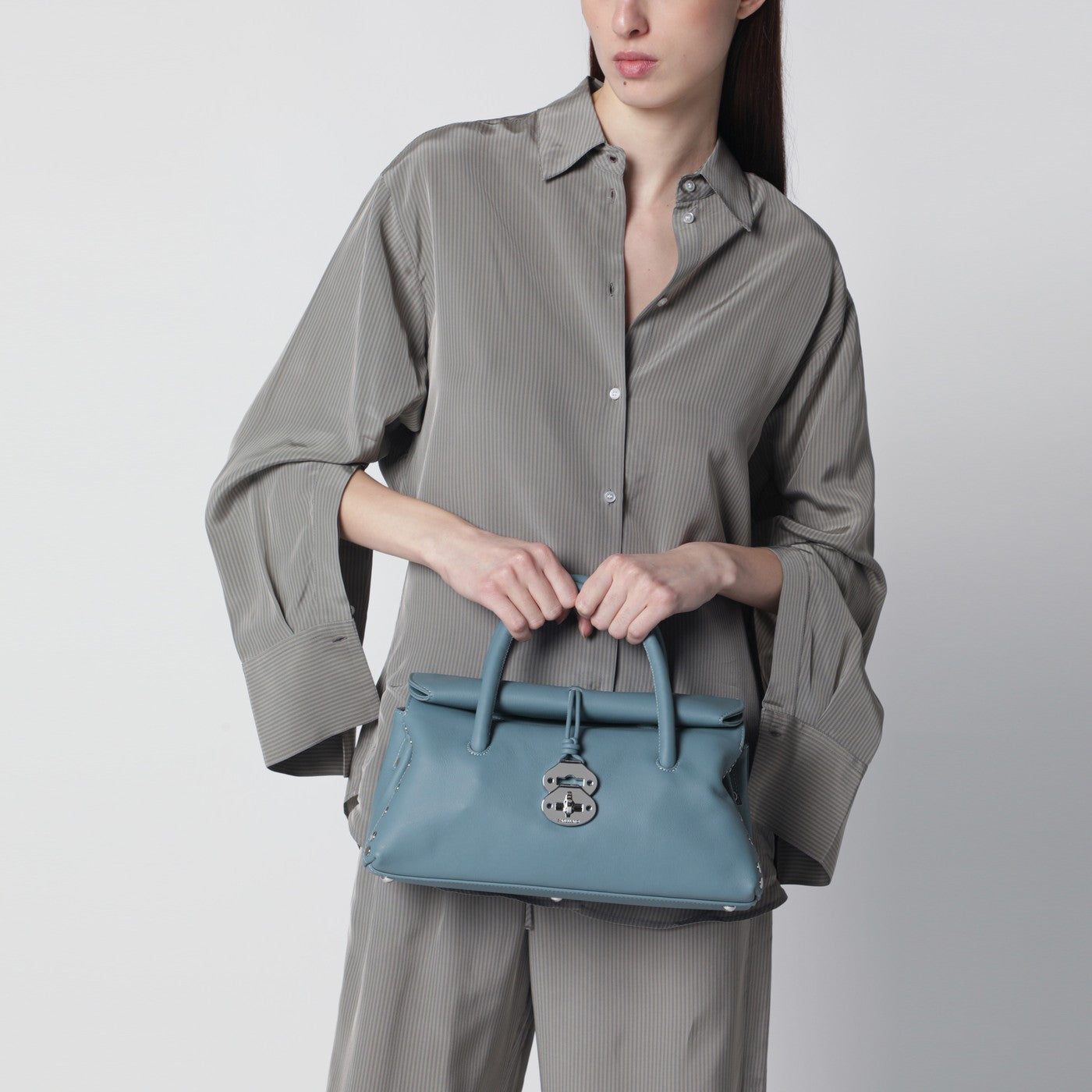 Borsa tote Dotta Centauro piccola azzurra