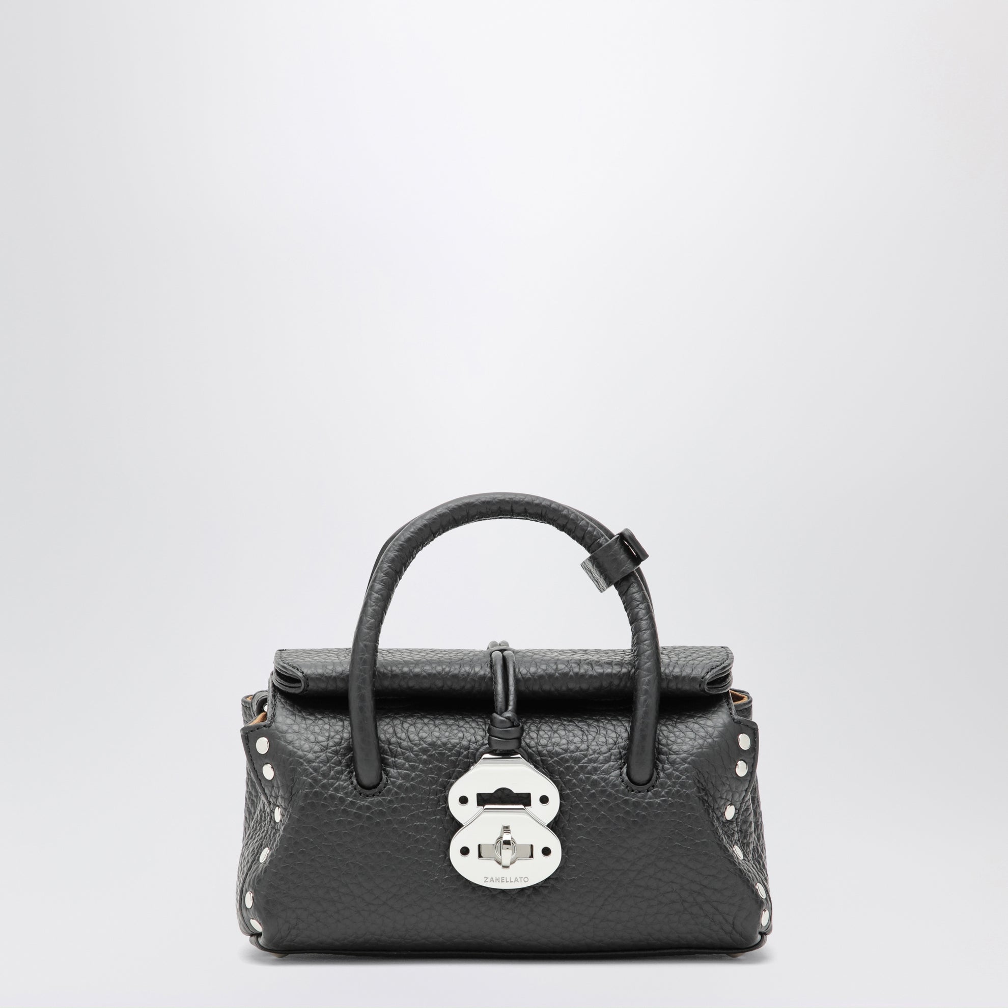Dotta Baby black grained leather bag