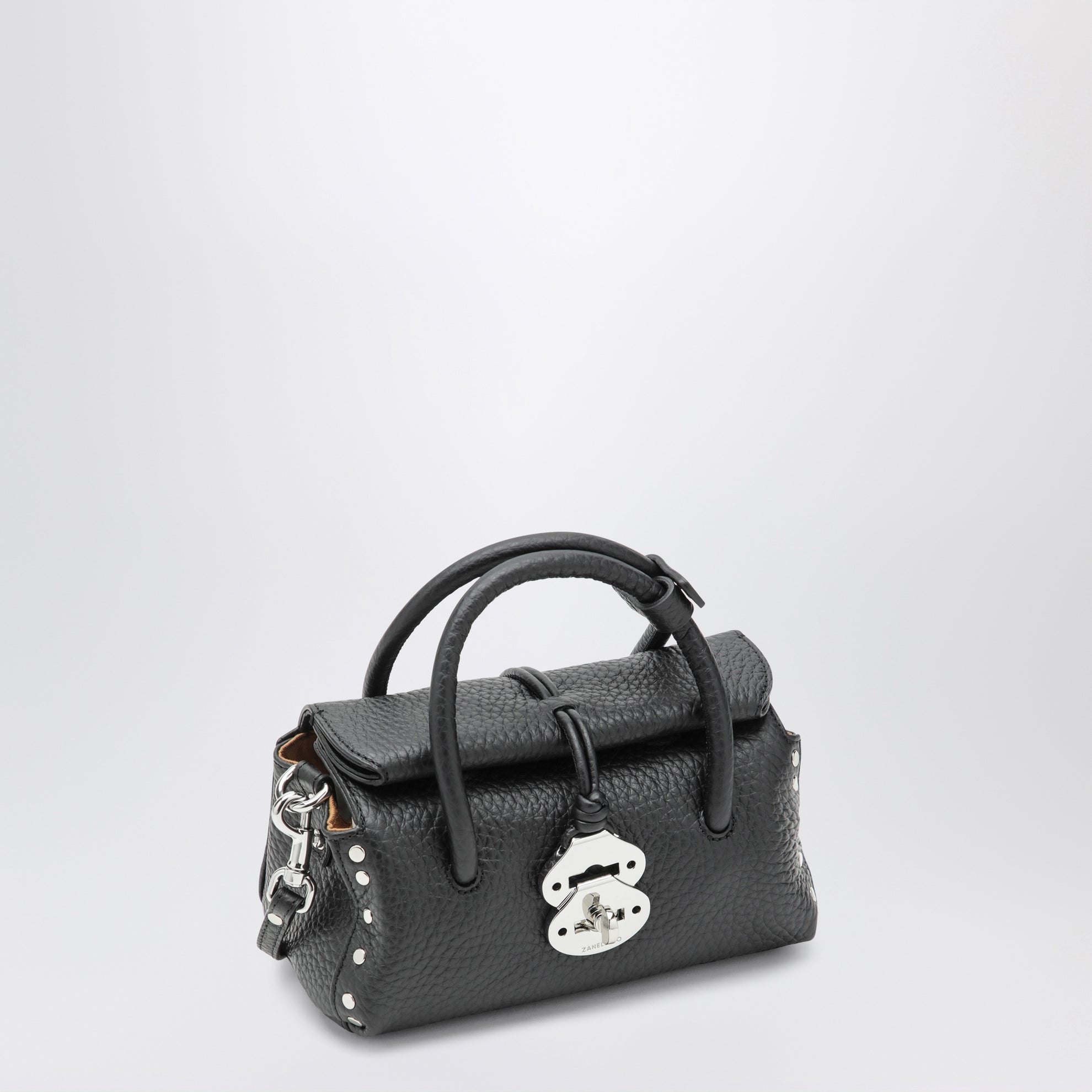 Dotta Baby black grained leather bag