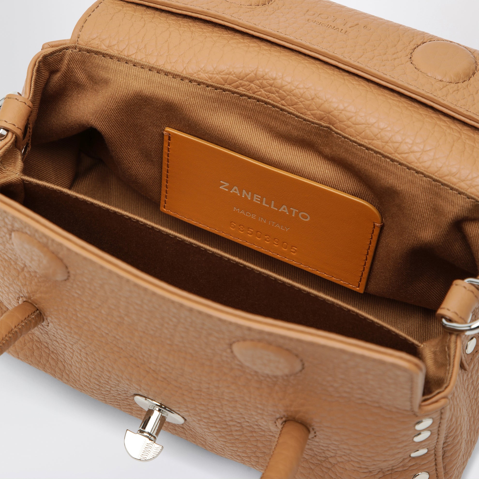 Dotta Baby Tasche in Amaretto aus genarbtem Leder