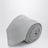 Cravatta grigio perla con micro quadretti in seta