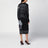 Robe midi noire en satin de soie