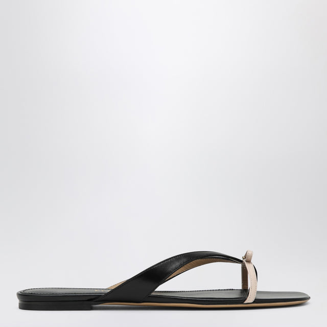 Ferragamo Mini Bow flip-flop black and powdery / regular fit | TheDoubleF