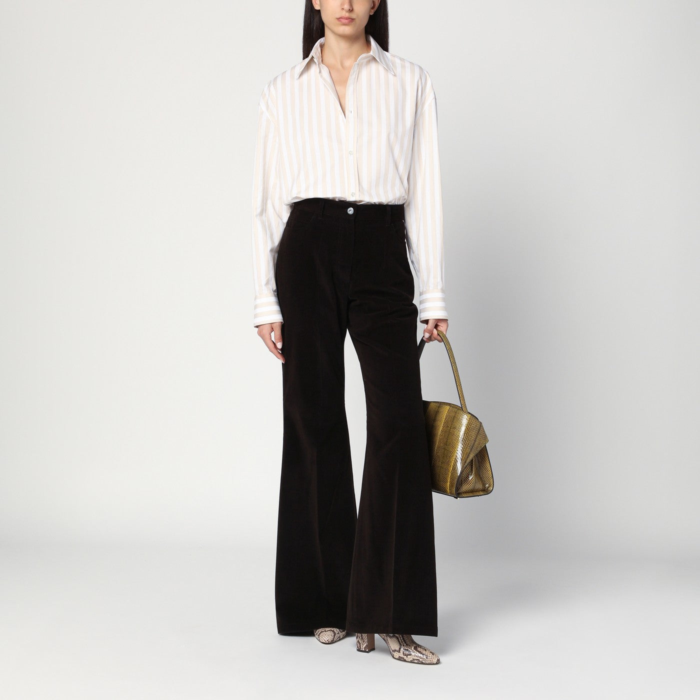 Pantalone a zampa color Espresso