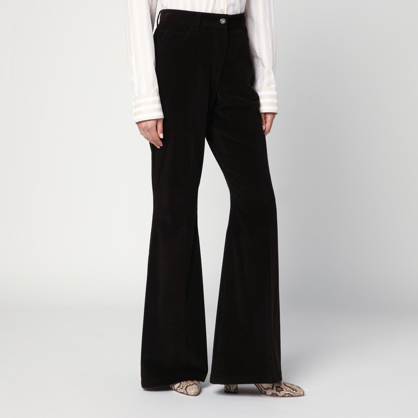 Pantalone a zampa color Espresso