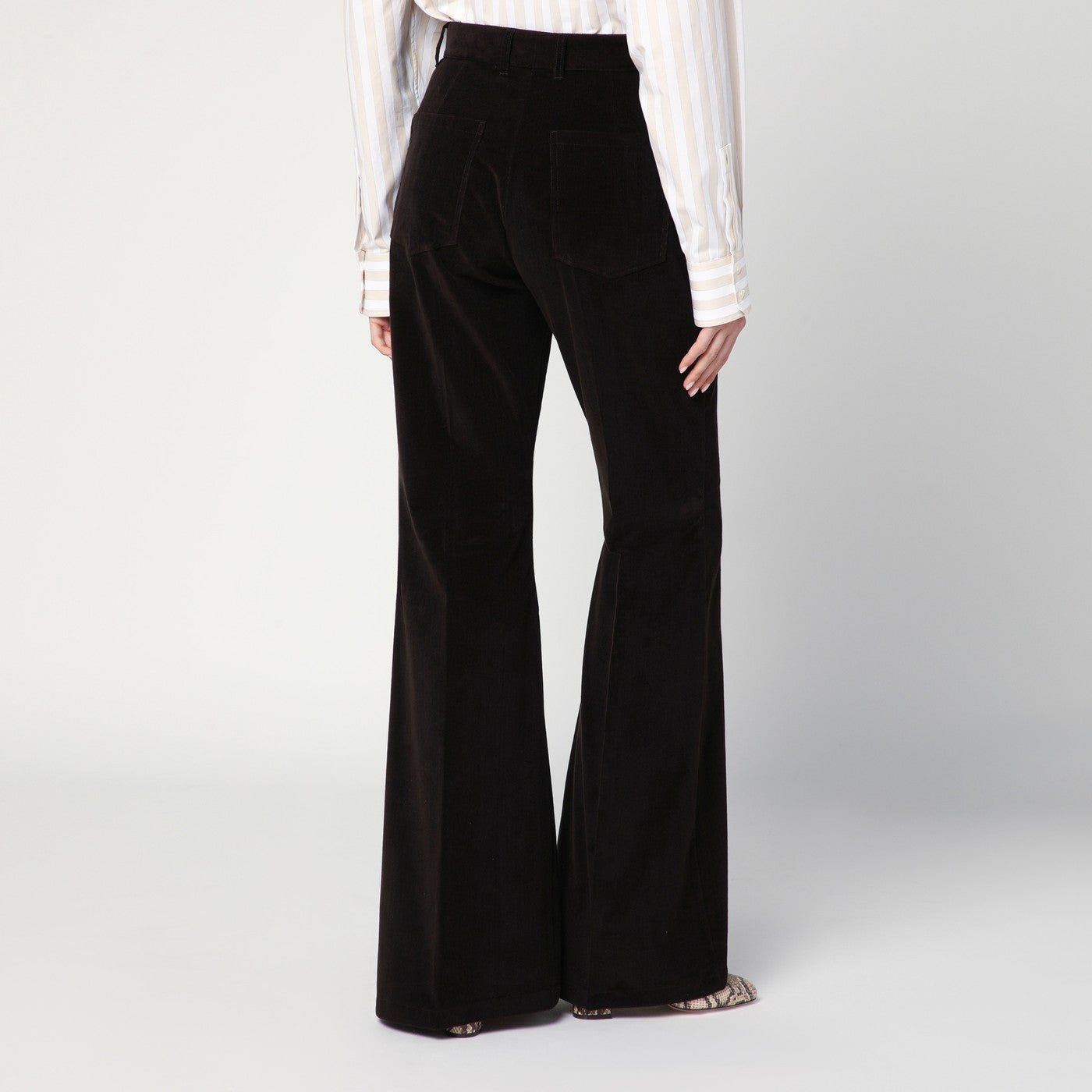 Pantalone a zampa color Espresso