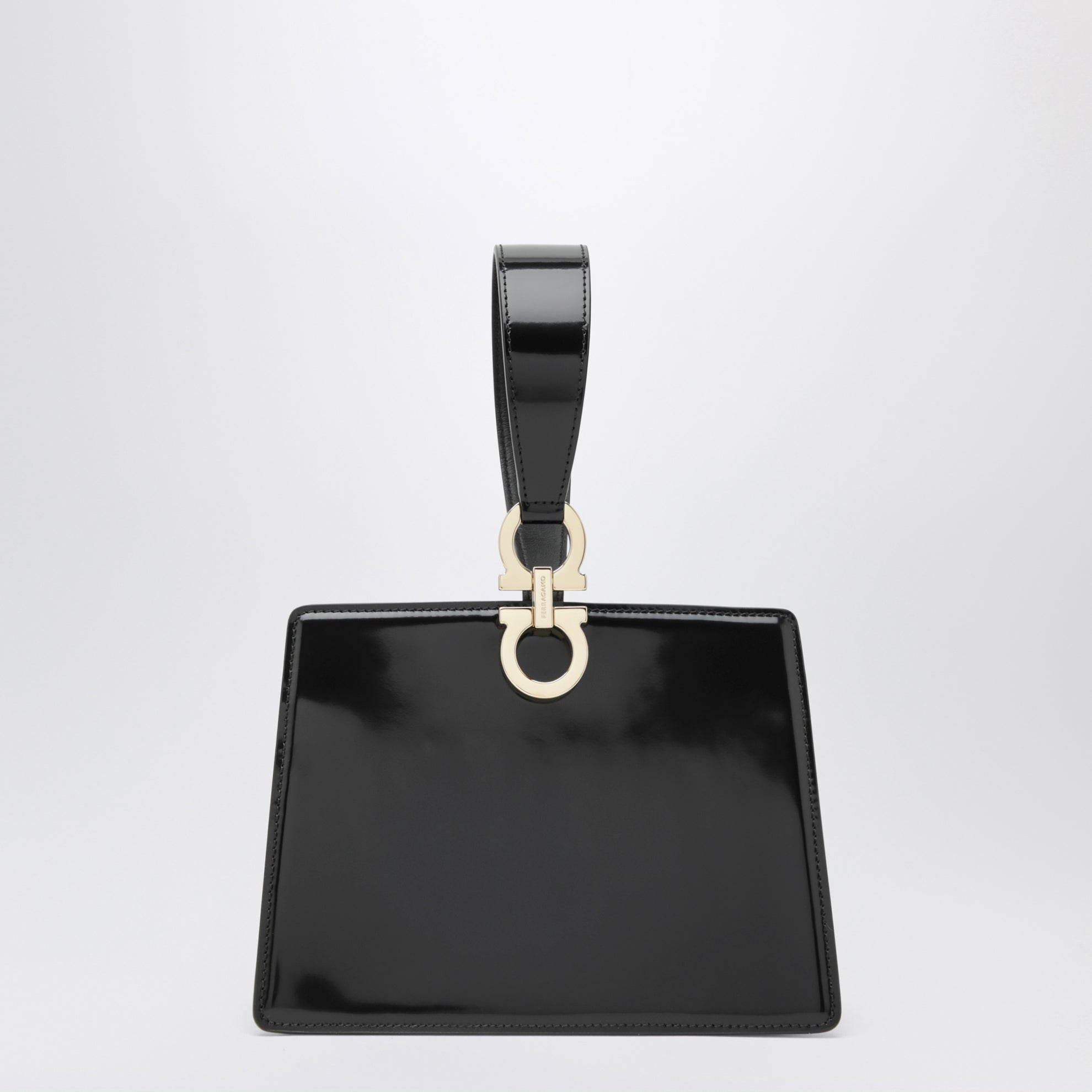Mini clutch doppio Gancini nera