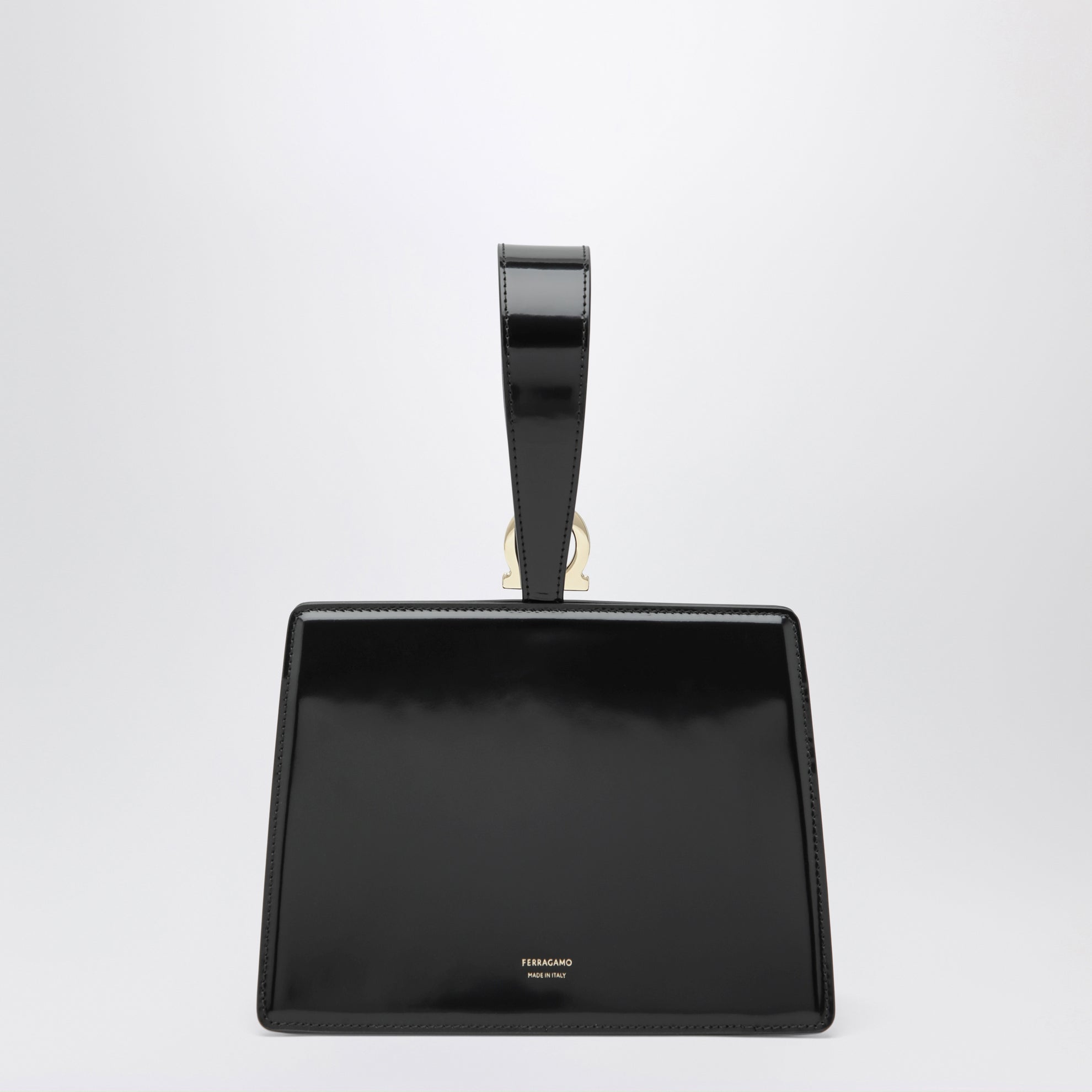 Mini clutch doppio Gancini nera