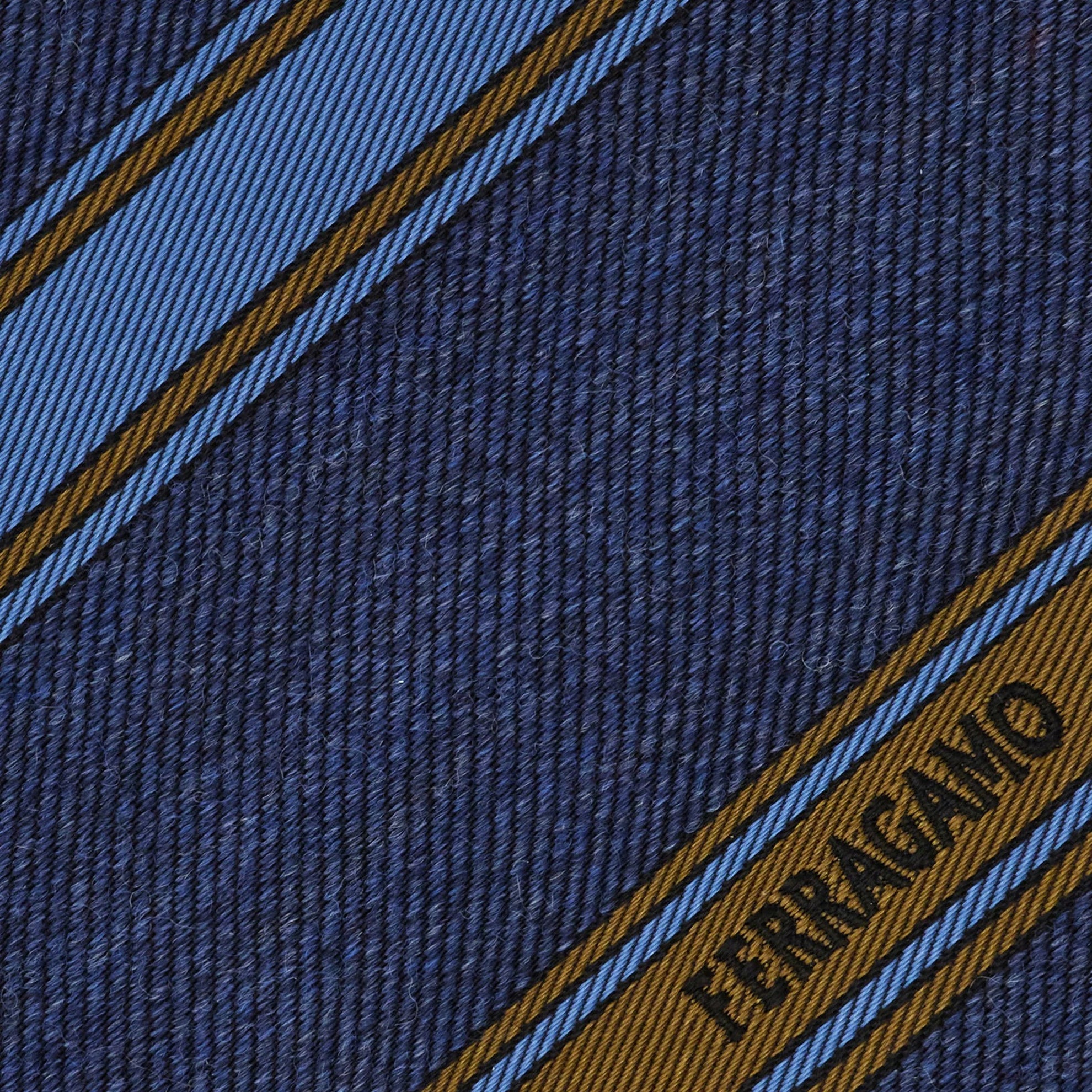 Medium Blue Regimental Jacquard Tie
