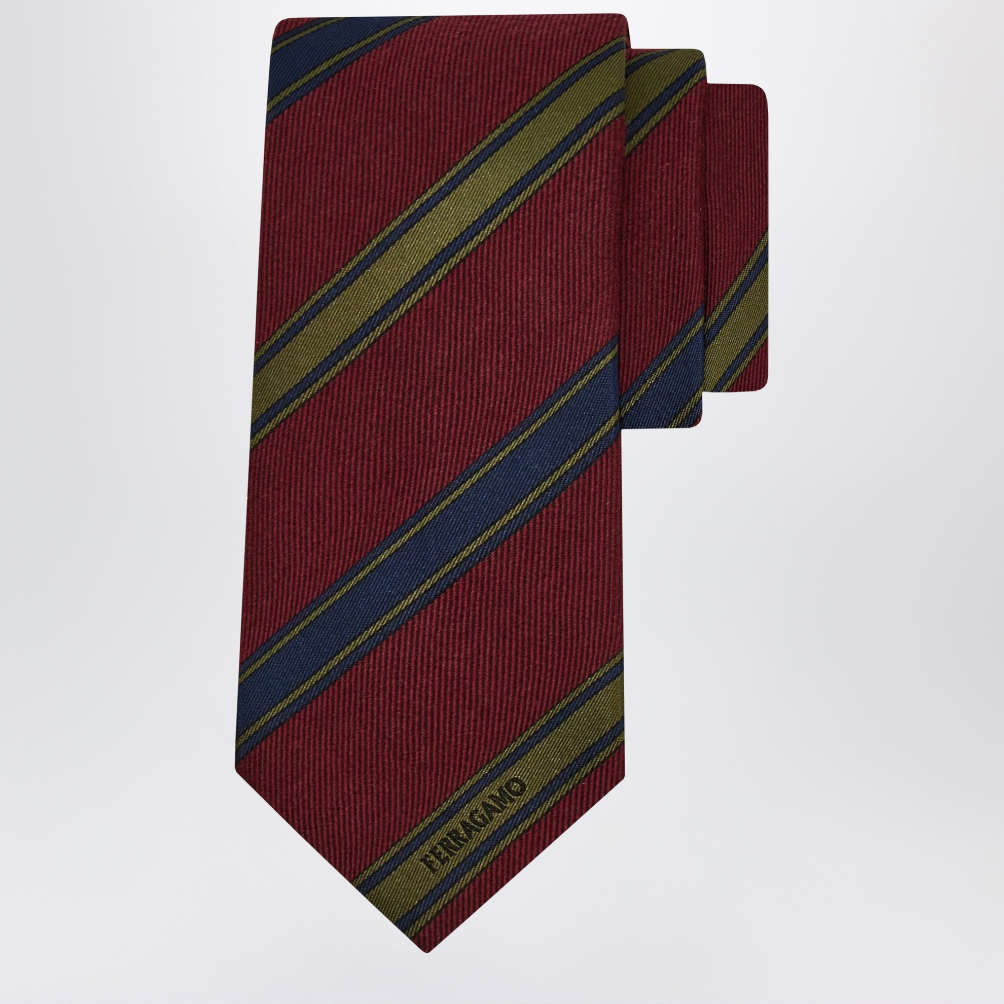 Bordeaux/Red Regimental Jacquard Tie
