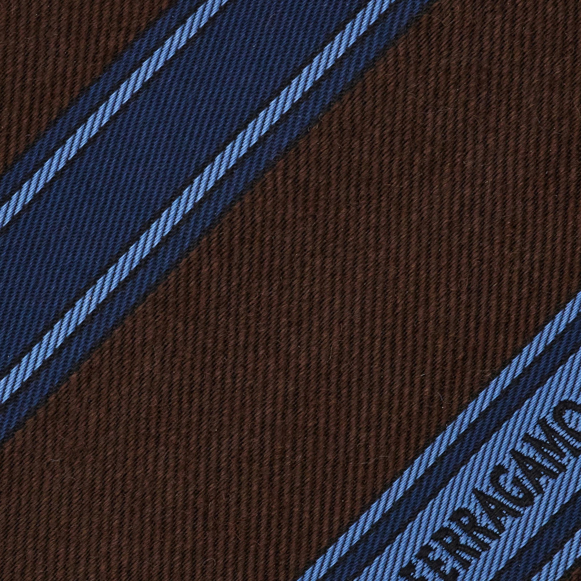 Cravate jacquard régimentaire marron/vert