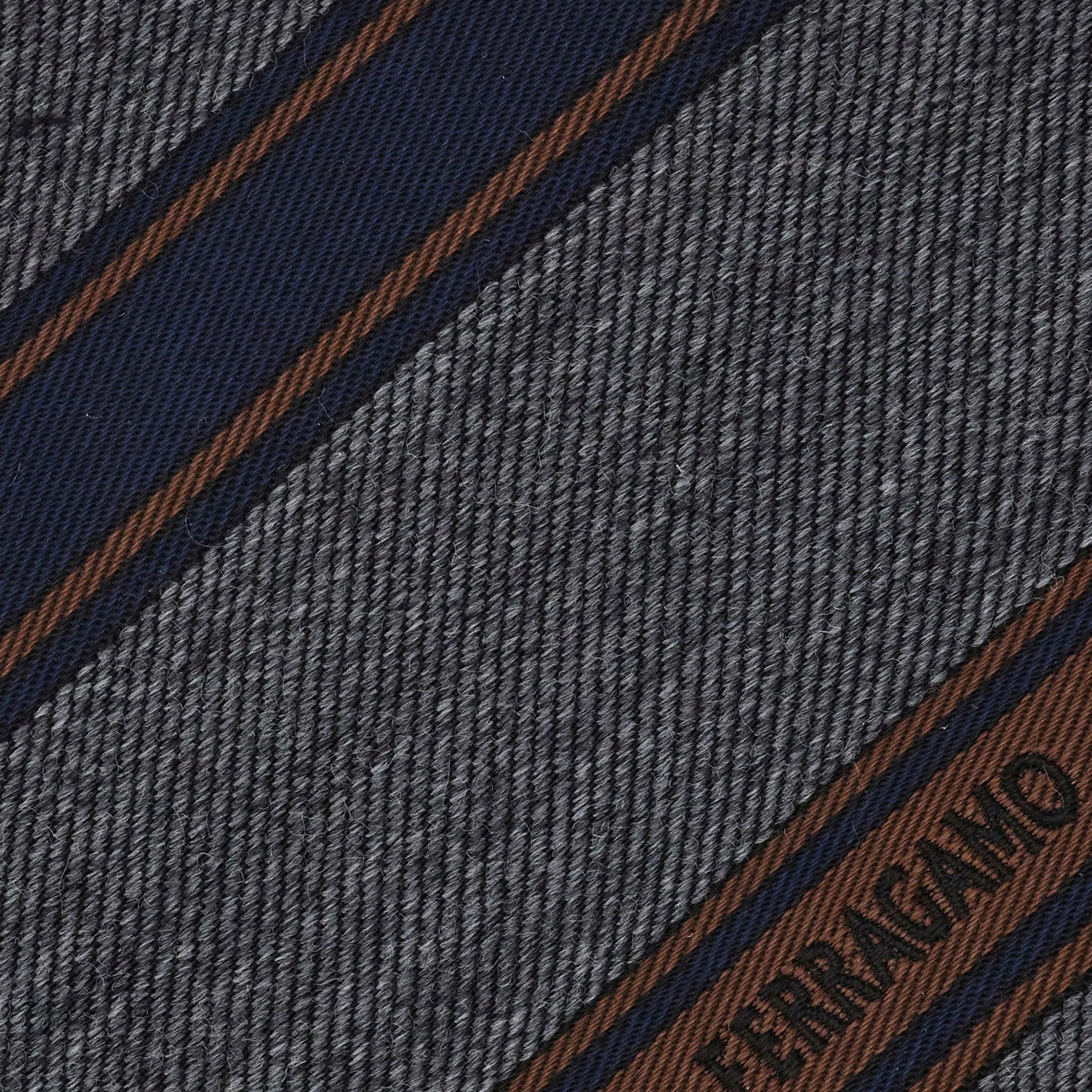 Grey/Bordeaux Regimental Jacquard Tie
