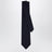 Cravatta in seta e cotone piquet blu navy
