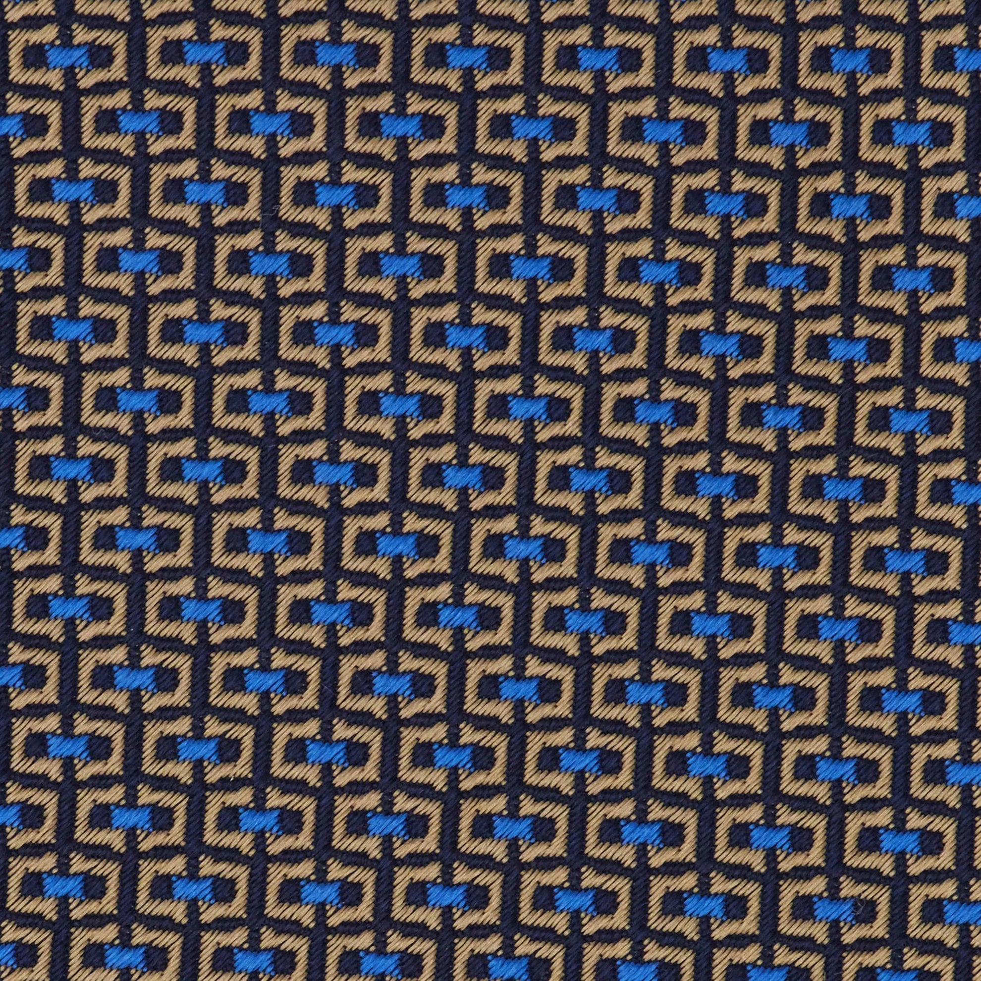Cravatta jacquard Gancini oro / blu