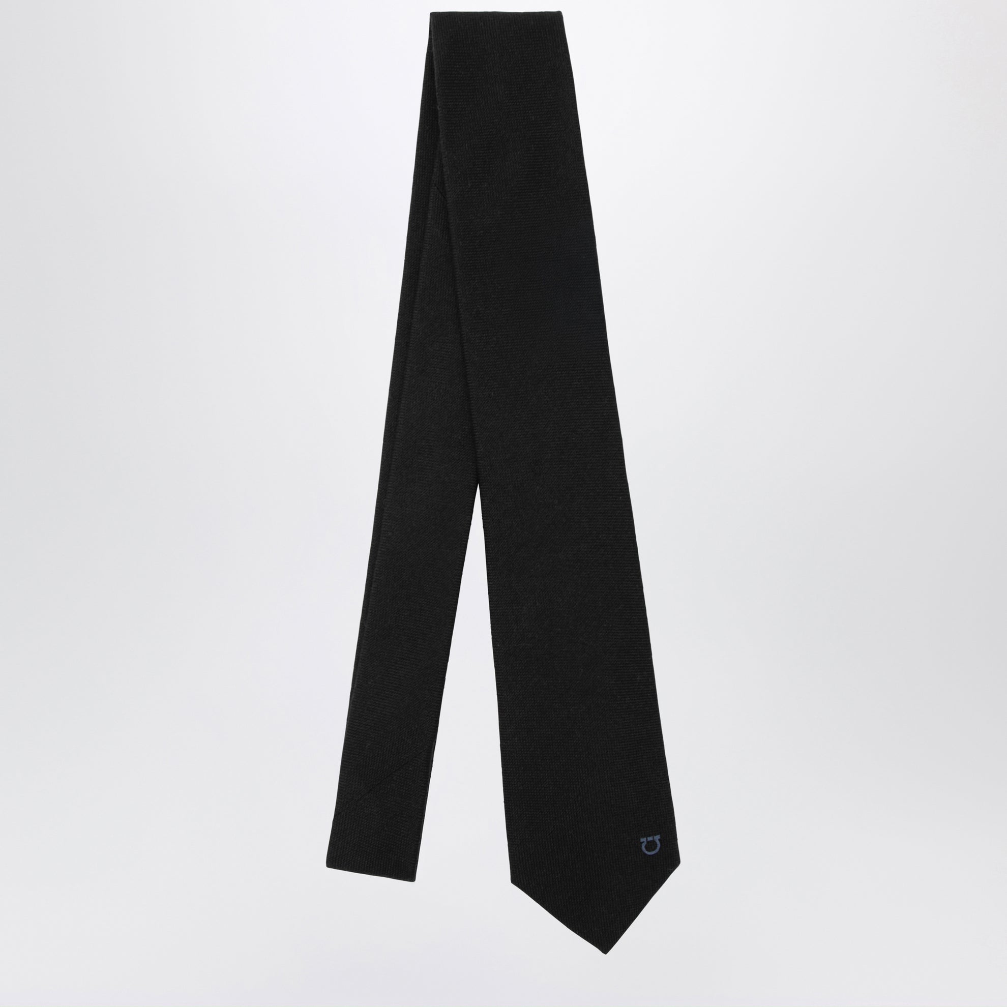 Cravatta jacquard Gancini grigia scura