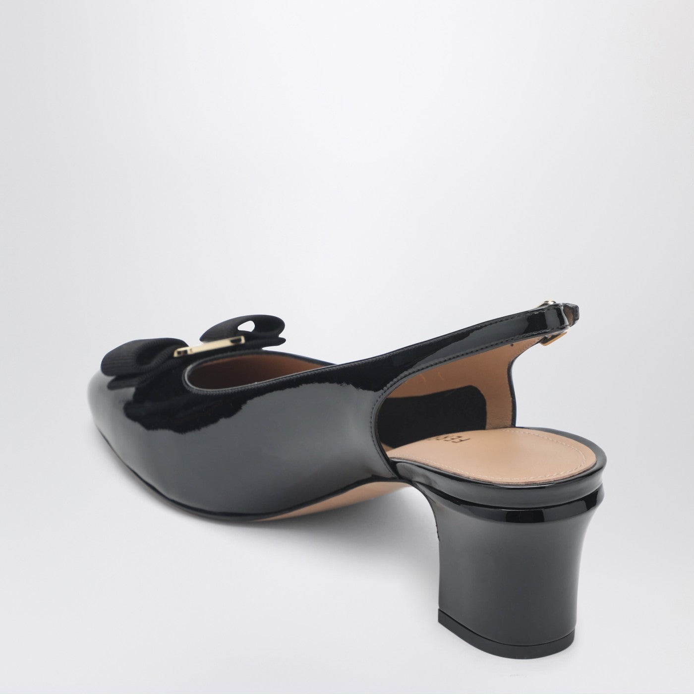 SALVATORE FERRAGAMO Black Vara bow slingback shoes | TheDoubleF