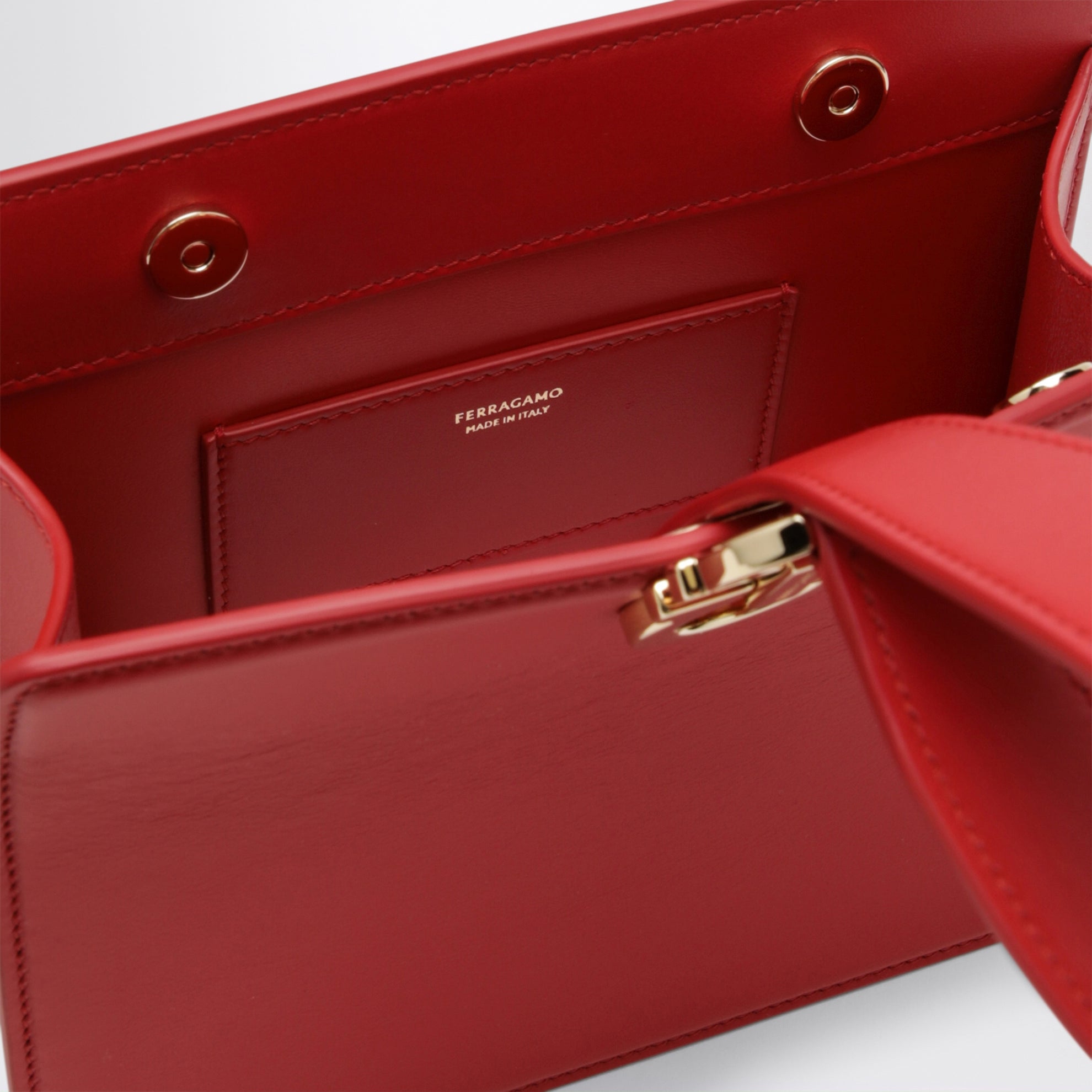Mini clutch double Gancini rouge