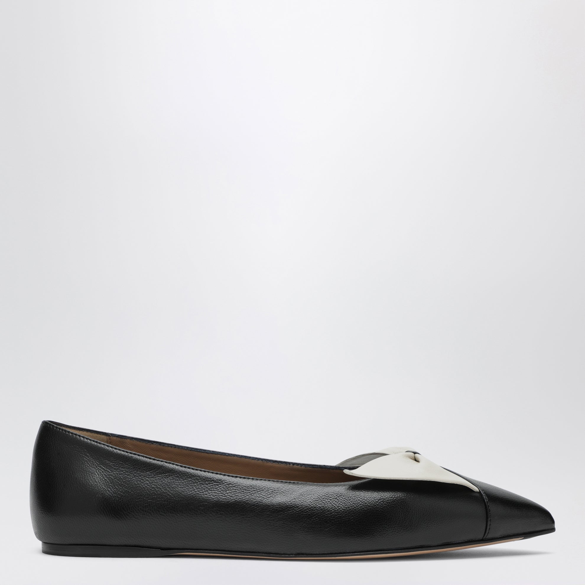 Soft bow ballerina flats Black/Mascarpone