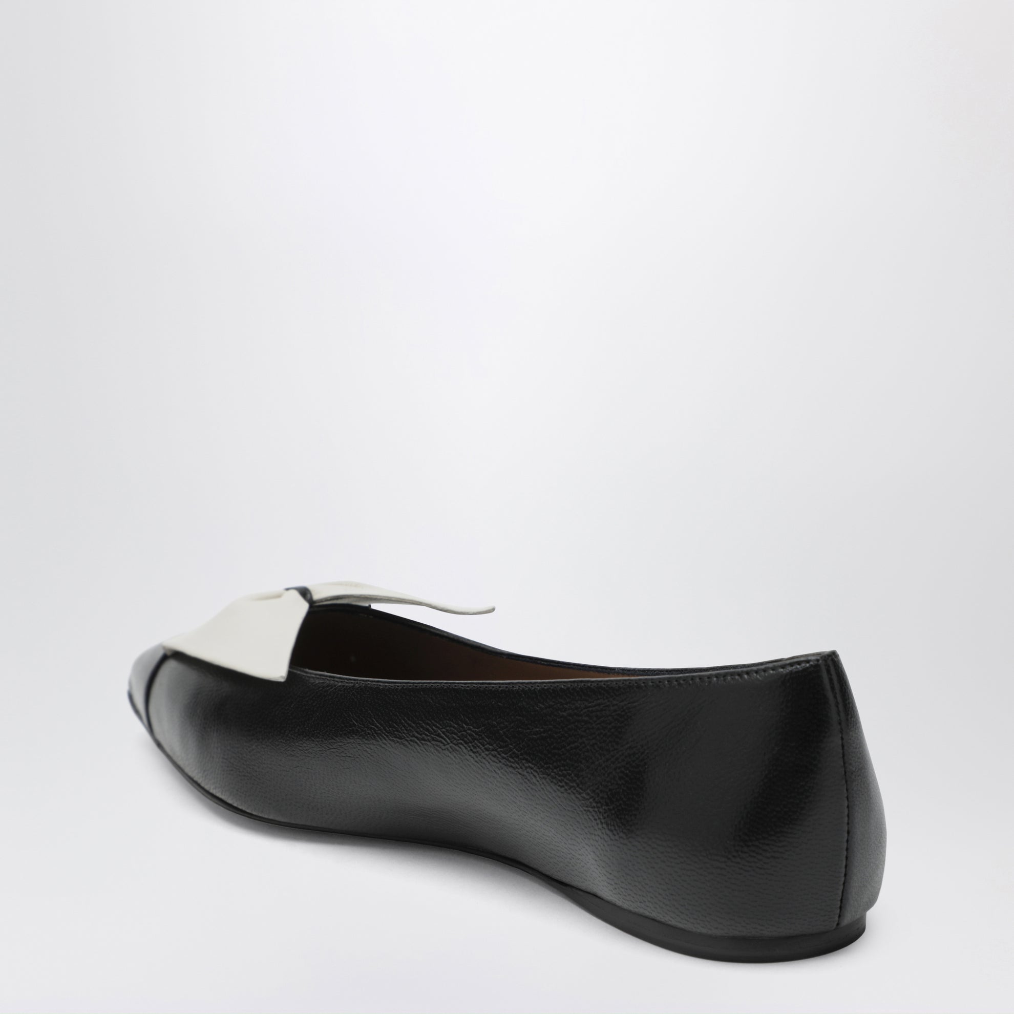 Soft bow ballerina flats Black/Mascarpone