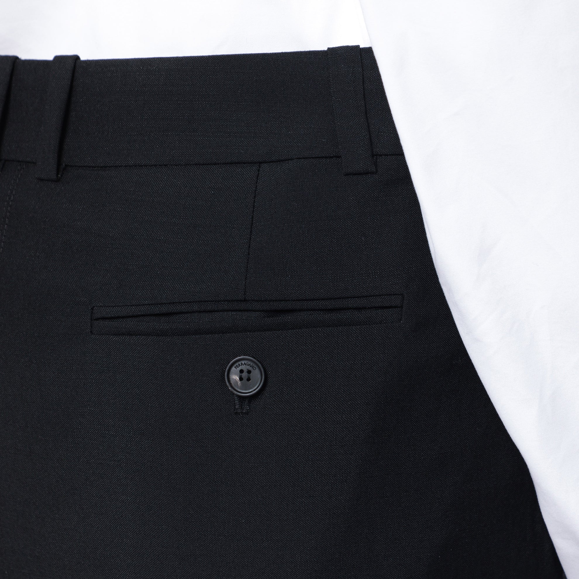 Black wool and mohair skirt