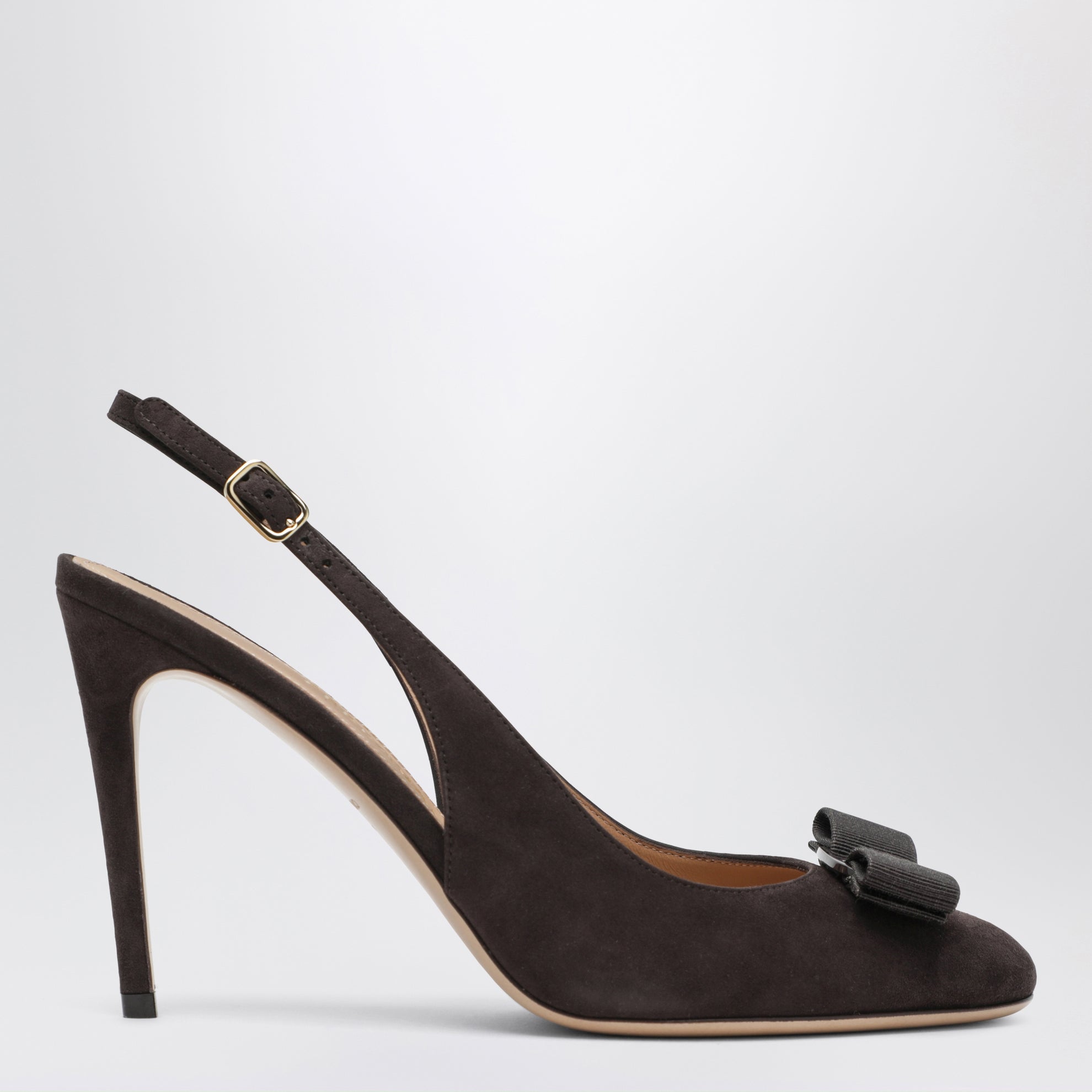 Escarpins slingback Vara à nœud Marron foncé
