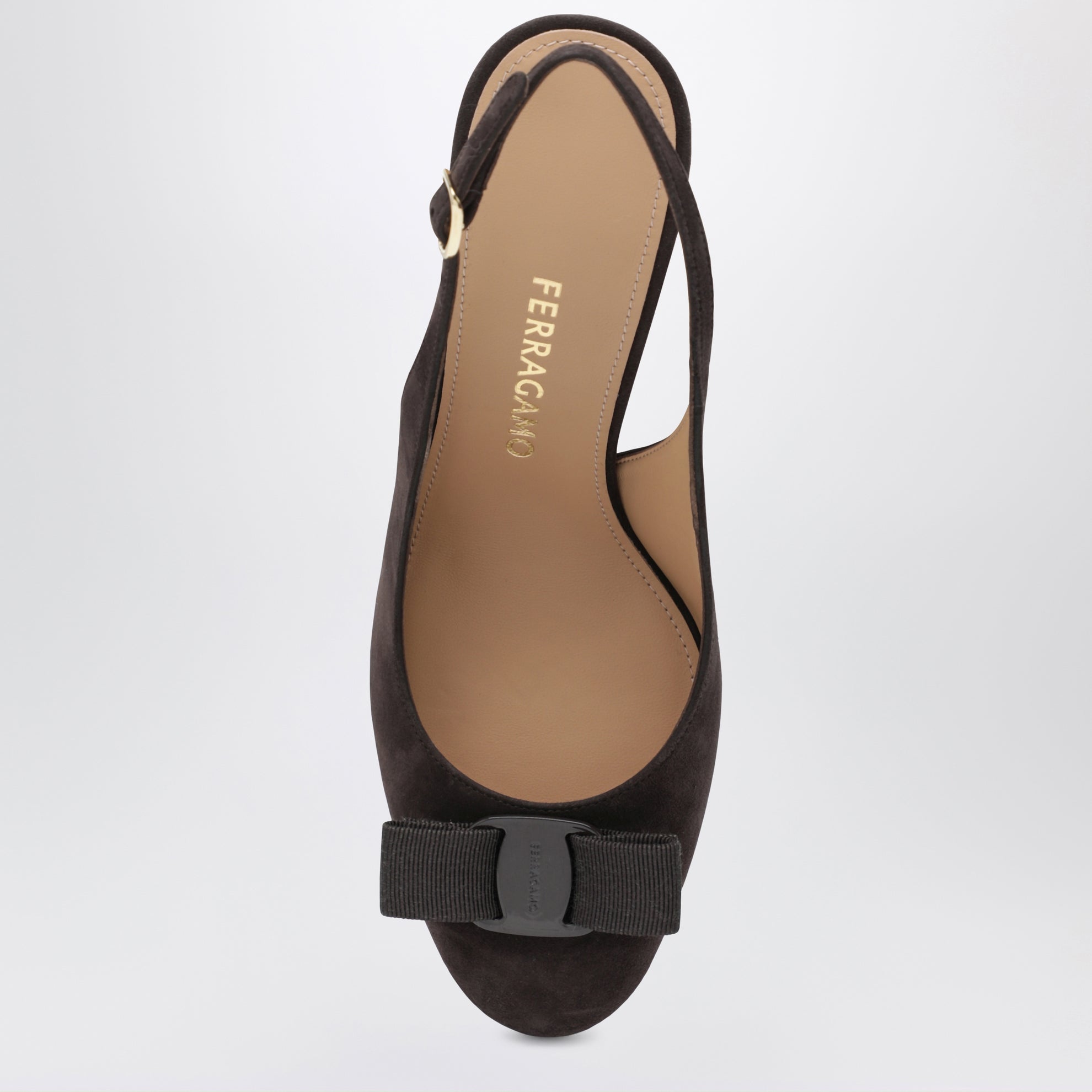 Escarpins slingback Vara à nœud Marron foncé