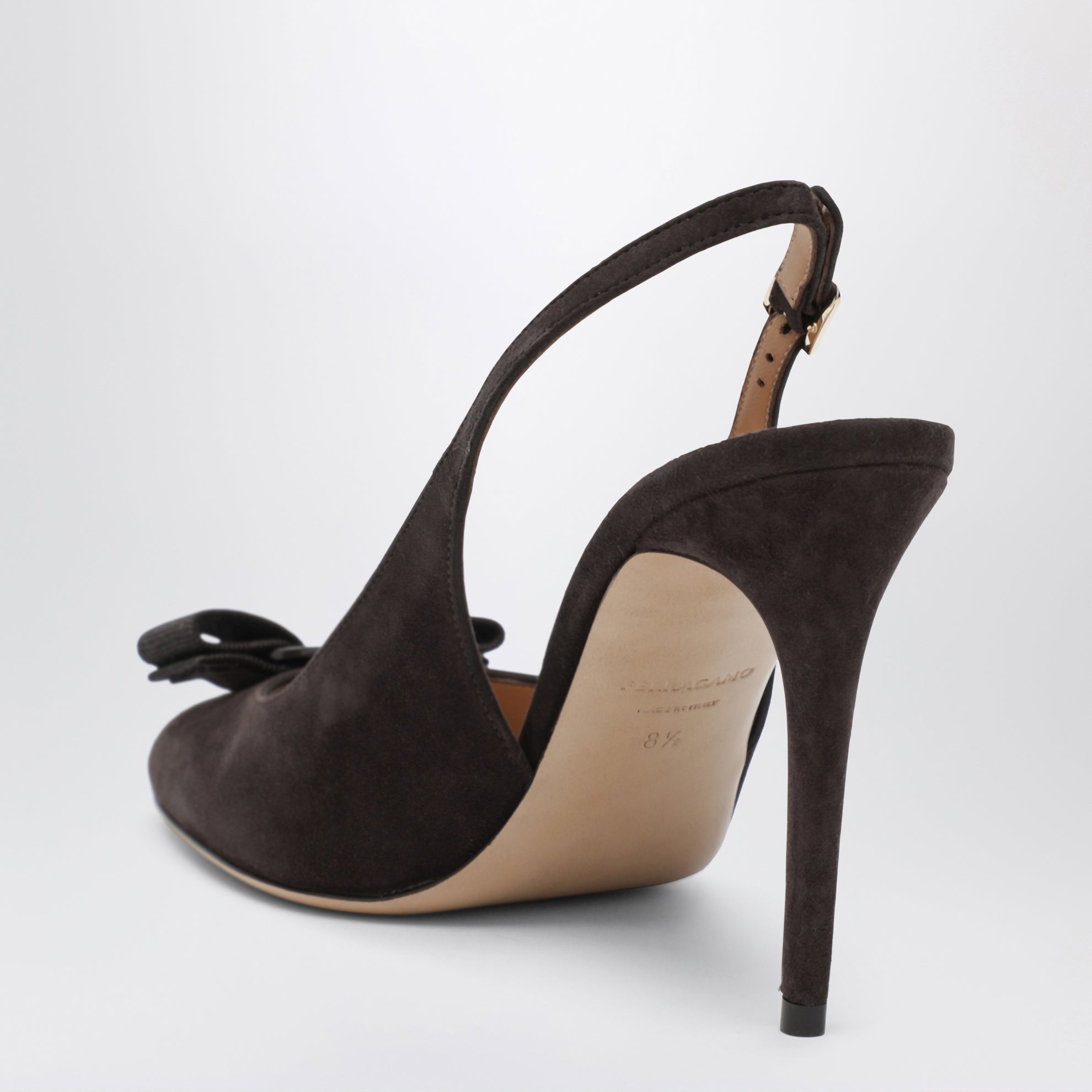 Escarpins slingback Vara à nœud Marron foncé