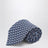 Navy silk tie with Gancini and owl print