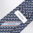Navy silk tie with Gancini and owl print