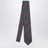Silk tie with Gancini print and diagonal stripes